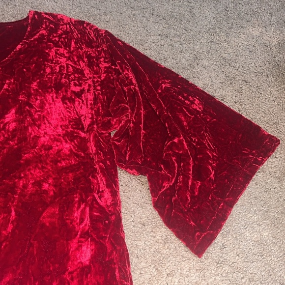 J. Peterman Classic Velvet Caftan Red Small - Picture 5 of 10